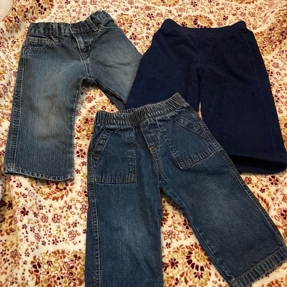 Bundle of three 18 mos pants.